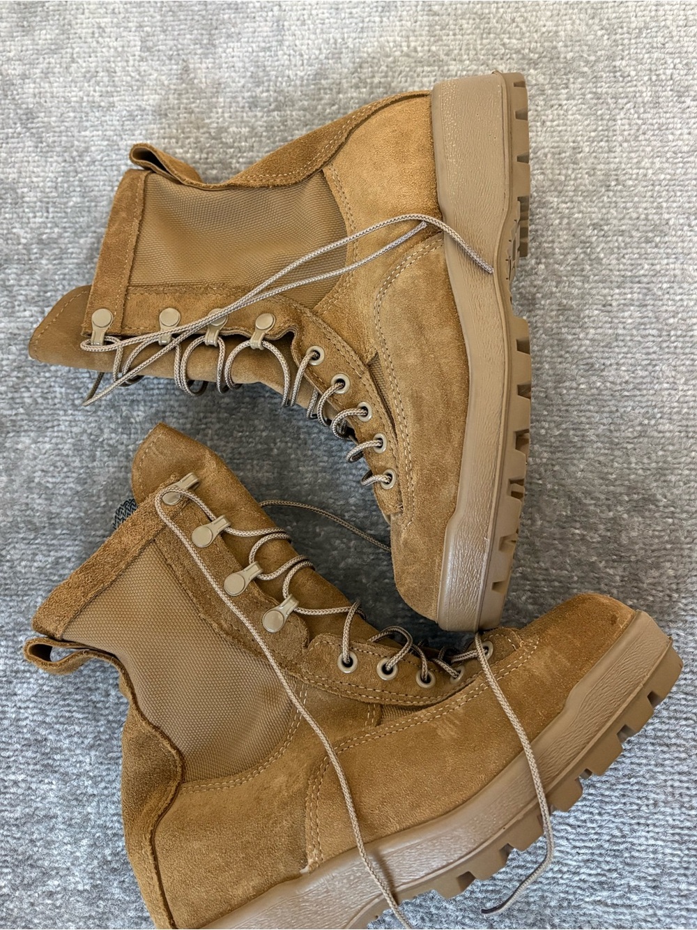 Tan Suede military  Boots